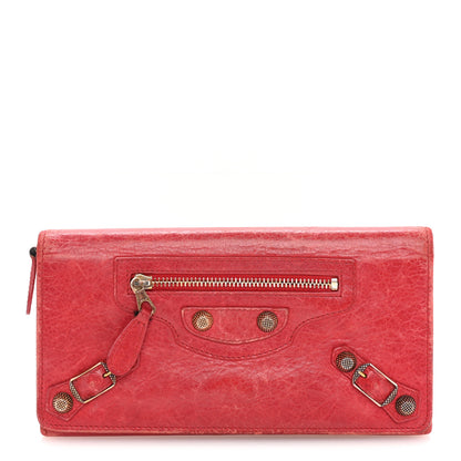 Balenciaga Agneau Classic Hardware Money Wallet Rose Thulian 1 of 7