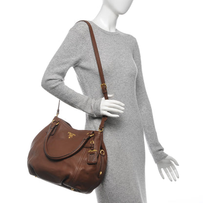 Prada Vitello Daino Tote Palissandro 2 of 9