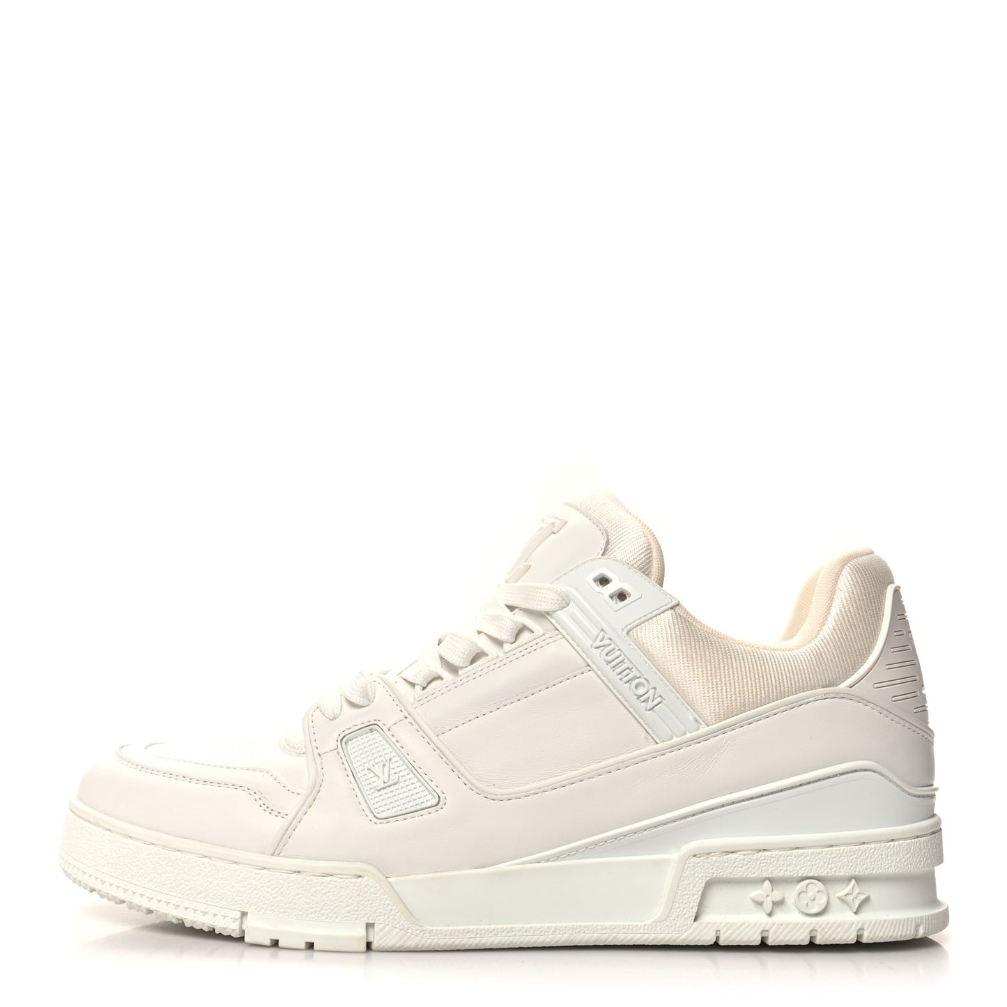 Calfskin Mens LV Trainer Sneakers 9.5 White