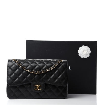 Chanel Caviar Quilted Jumbo Double Flap Black 11 of 11