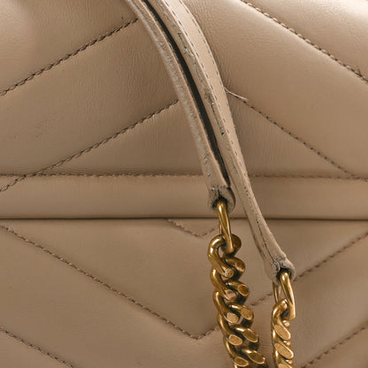 Saint Laurent Calfskin Y Quilted Monogram Medium Loulou Chain Satchel Dark Beige 18 of 21