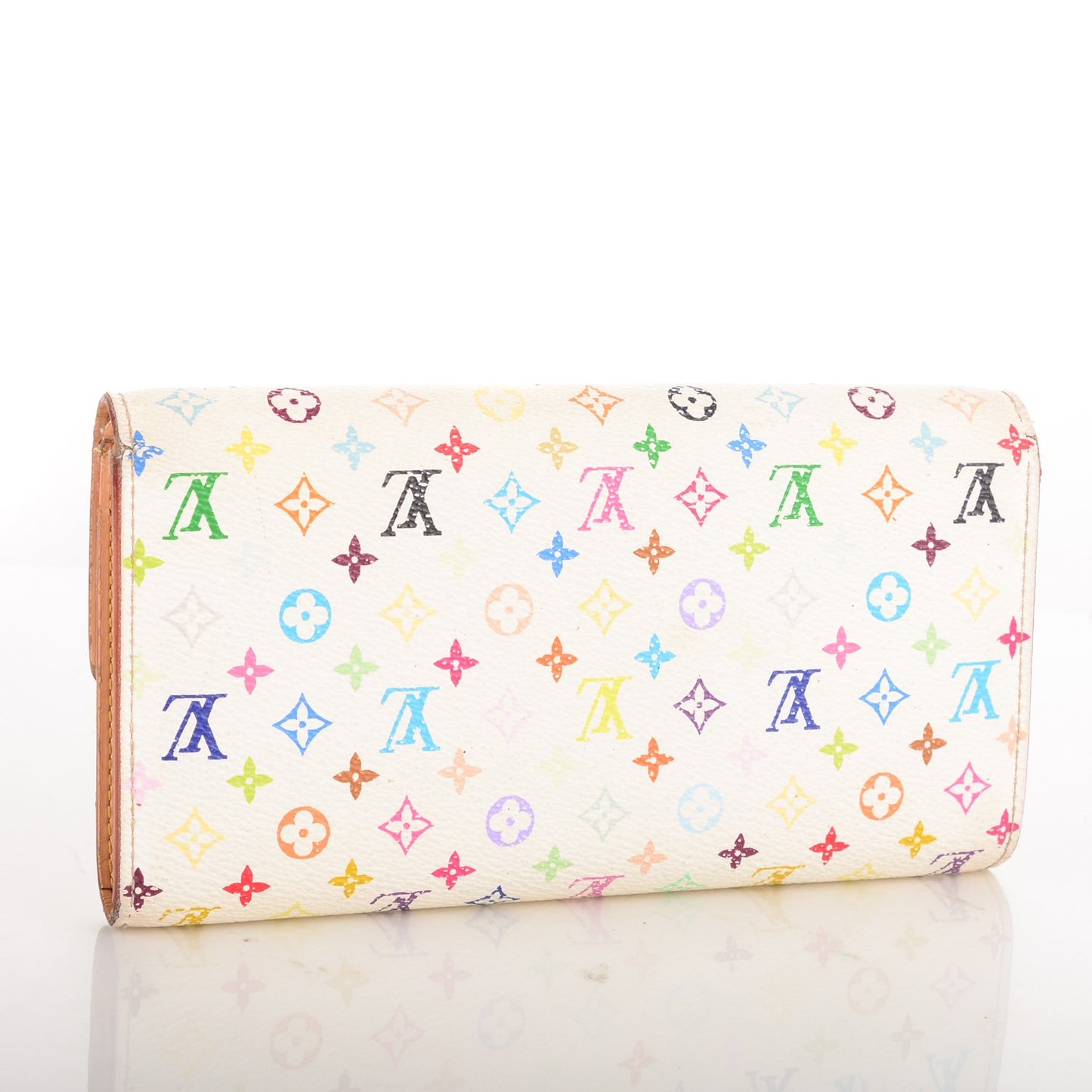 Monogram Multicolor Sarah Wallet White