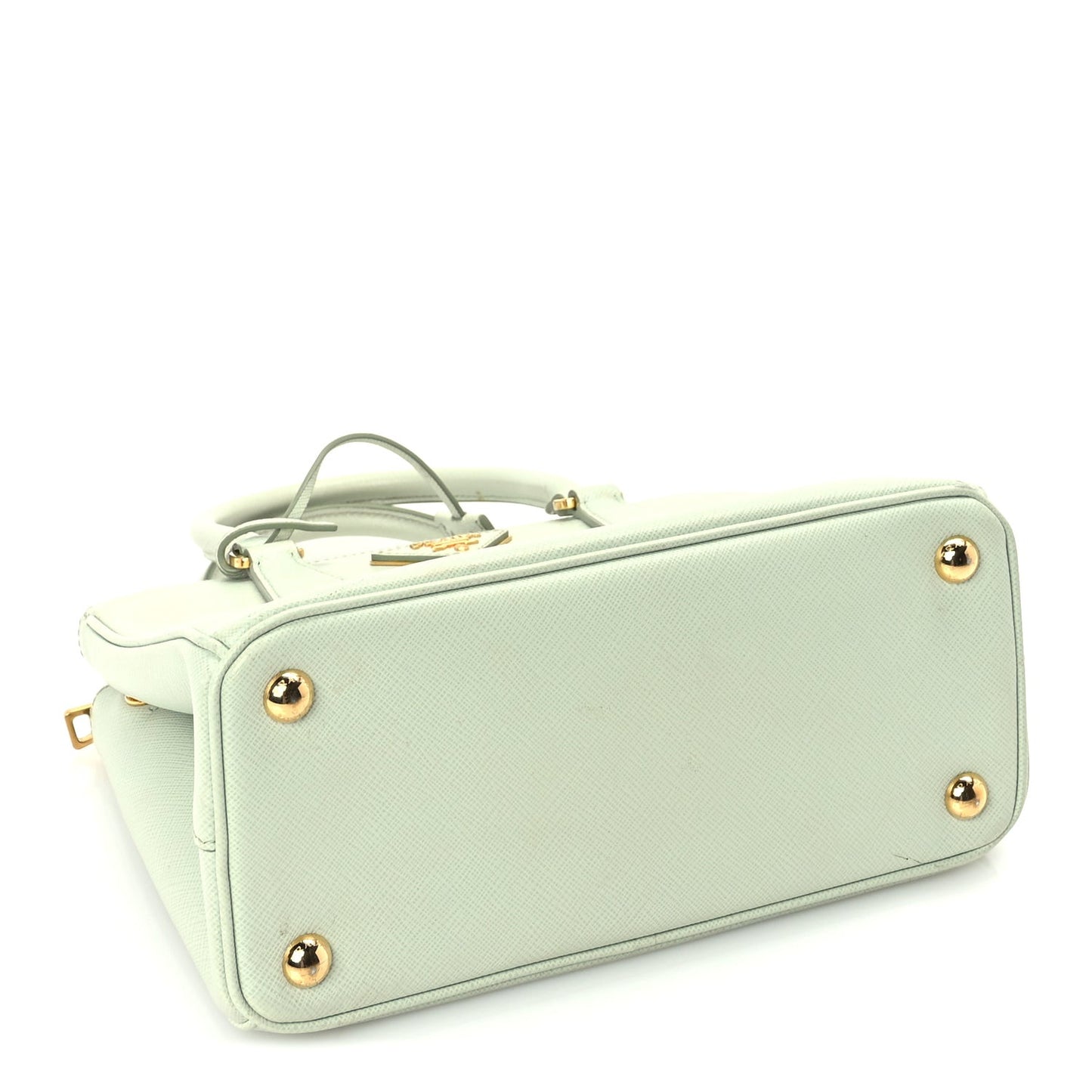 Saffiano Small Galleria Double Zip Tote Acqua
