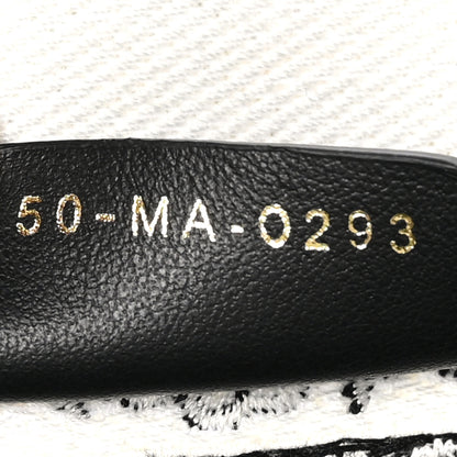 Christian Dior Canvas Butterfly Bandana Embroidered Medium Book Tote Black White 7 of 10