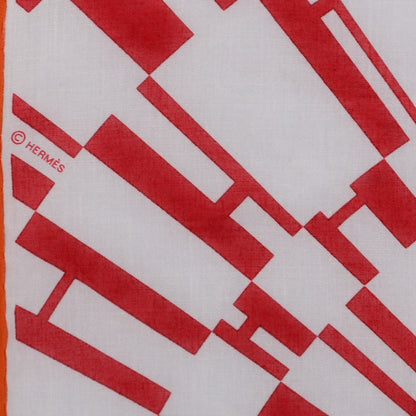 Hermes Cotton Pocket Square Red 4 of 5