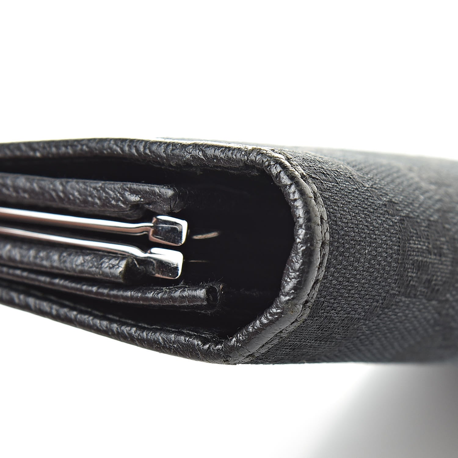 Gucci Monogram Metal Bar Continental Flap Wallet Black 17 of 18