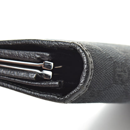 Gucci Monogram Metal Bar Continental Flap Wallet Black 17 of 18