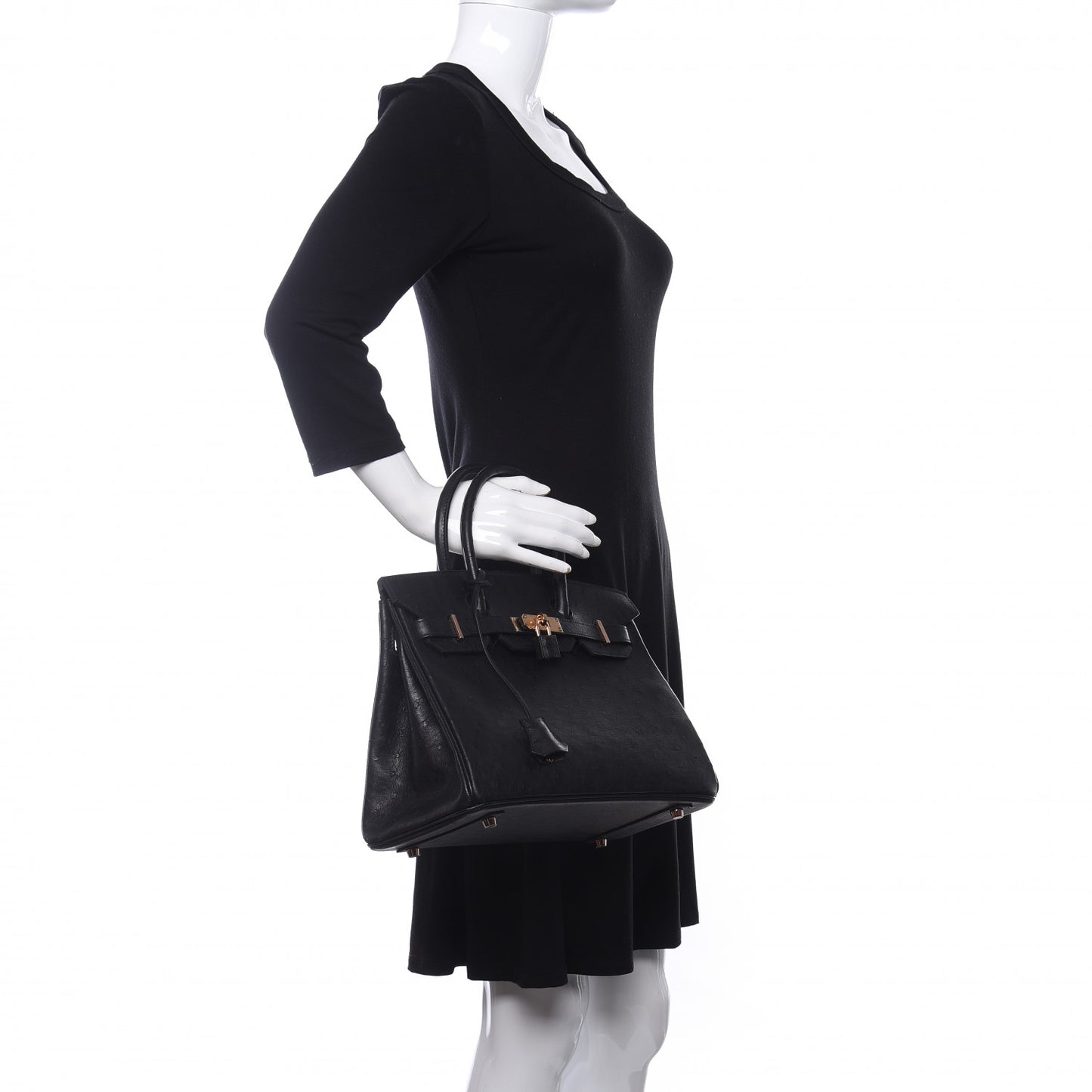 Ostrich Birkin 30 Black