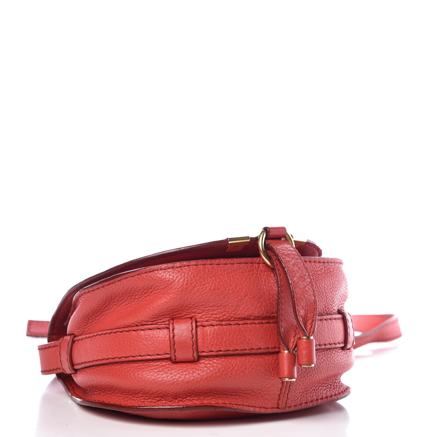 Chloe Calfskin Mini Marcie Round Crossbody Bag Red 4 of 9