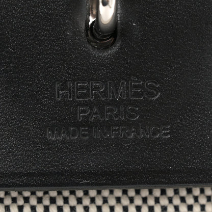 Hermes Toile H Berline Vache Hunter Herbag Zip PM 31 Black Ecru 7 of 7