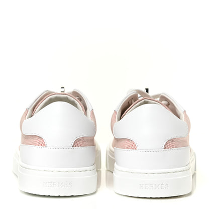 Hermes Calfskin Canvas Day Sneakers 37 Framboise White 4 of 13