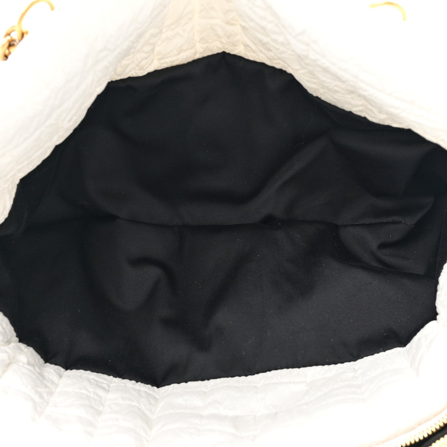 Saint Laurent Nylon Gloria Quilted Travel Bag Milky White 6 of 7