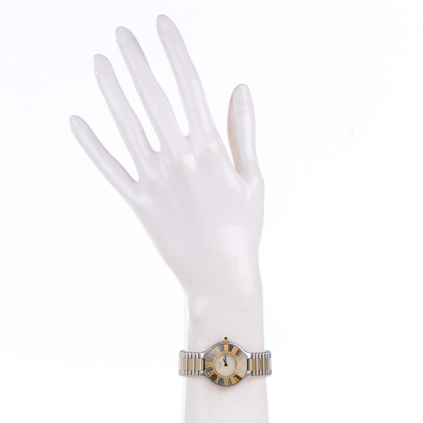 18K Yellow Gold Stainless Steel 28mm Must De 21 Watch