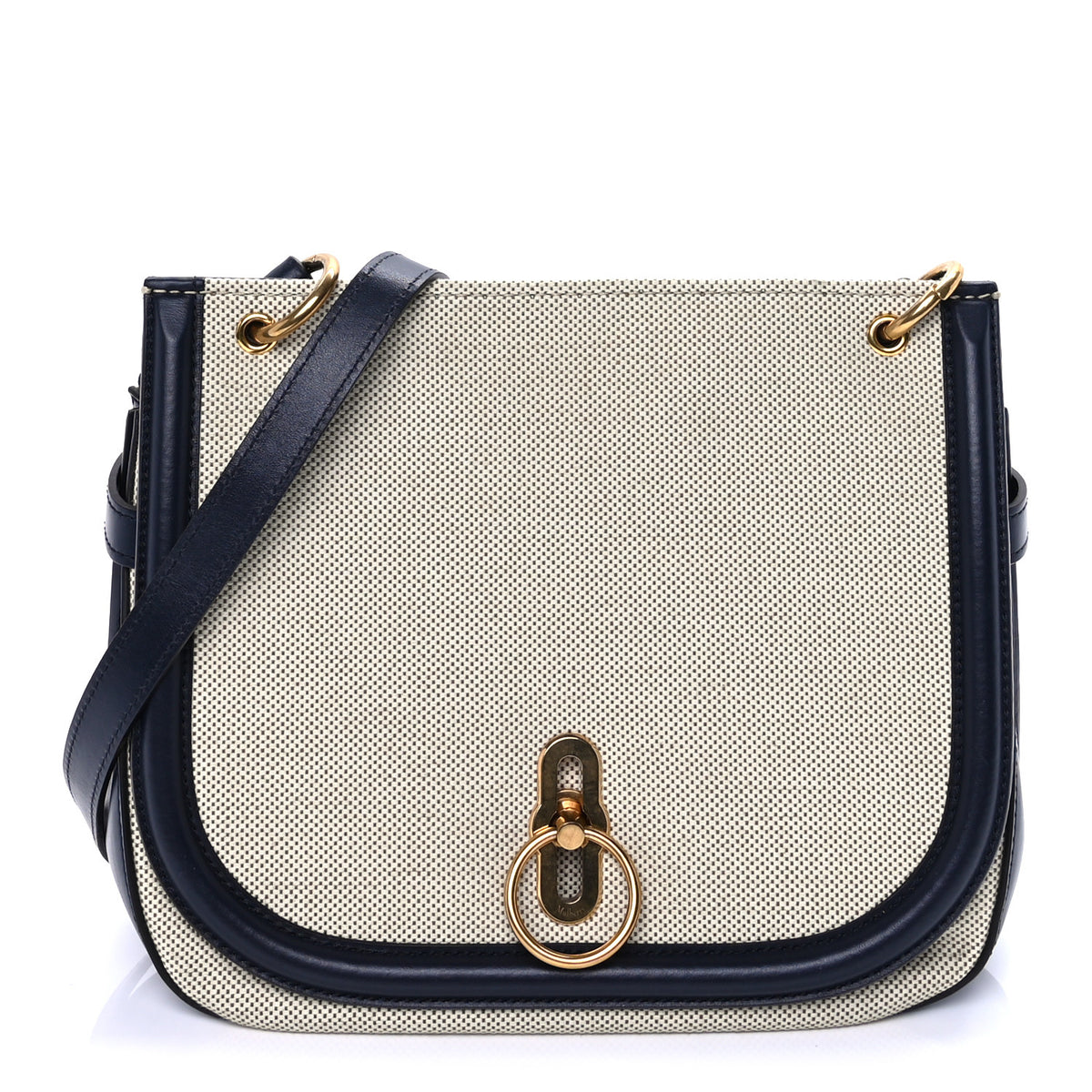 Mulberry Canvas Calfskin Amberley Satchel Midnight 1 of 8