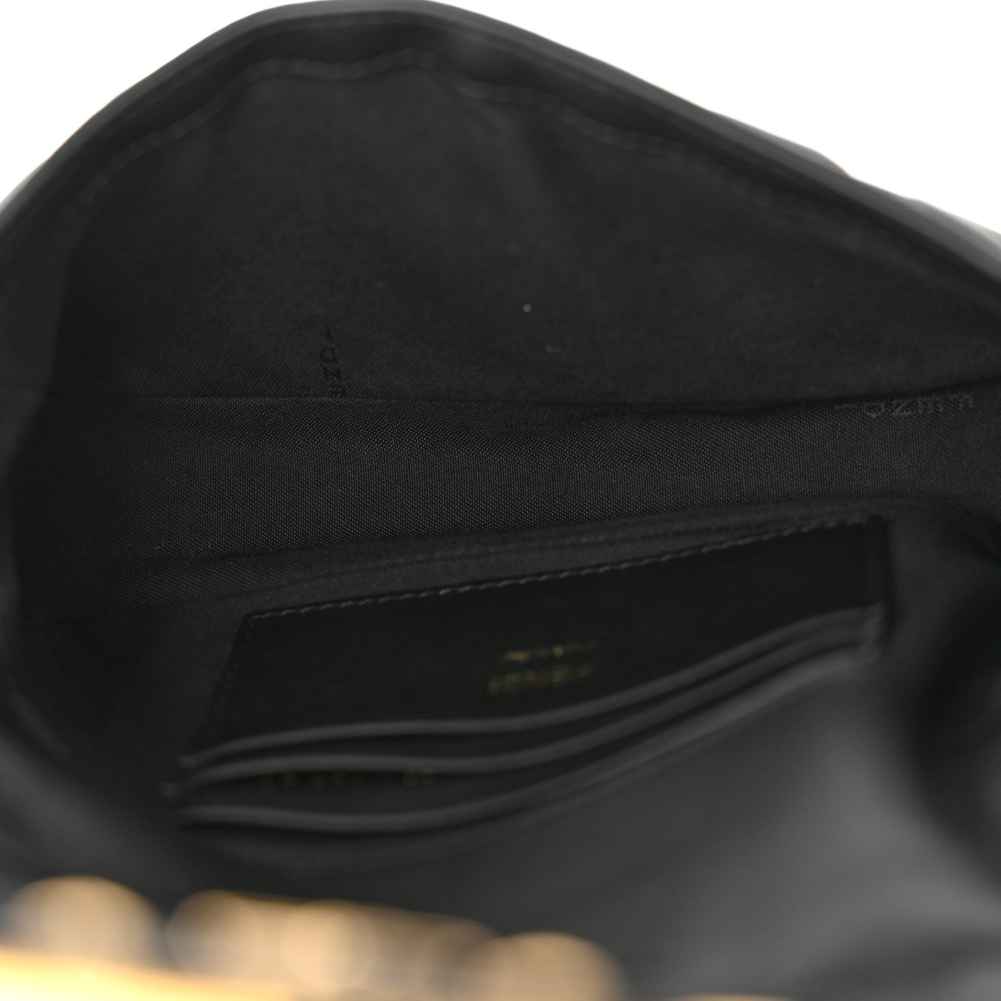 Nappa FF 1974 Embossed Mini Baguette Black