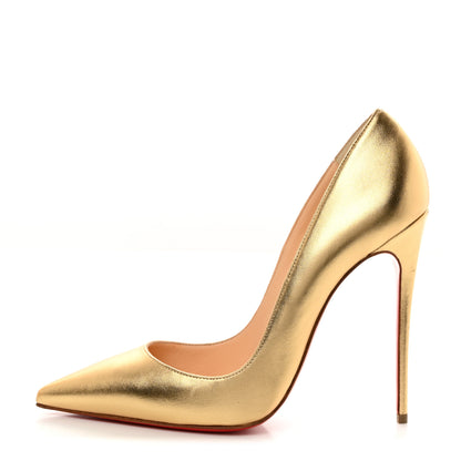 Christian Louboutin Metallic Calfskin So Kate 120 Pumps 39.5 Gold 1 of 10