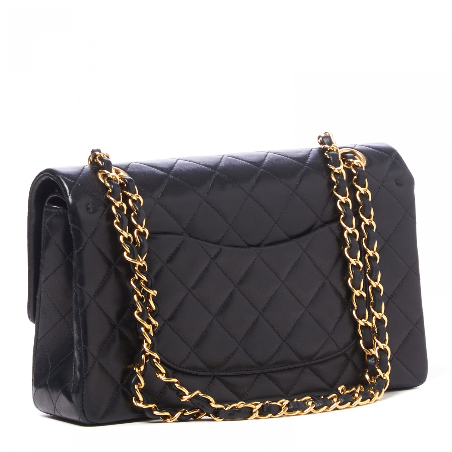 Chanel Lambskin Quilted Medium Double Flap Black 2 of 10