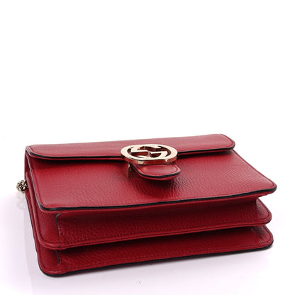 Gucci Dollar Calfskin Small Interlocking G Shoulder Bag Red 3 of 7