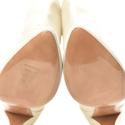 Valentino Garavani Nappa Side Bow Rockstud Boots 37.5 Ivory 9 of 11