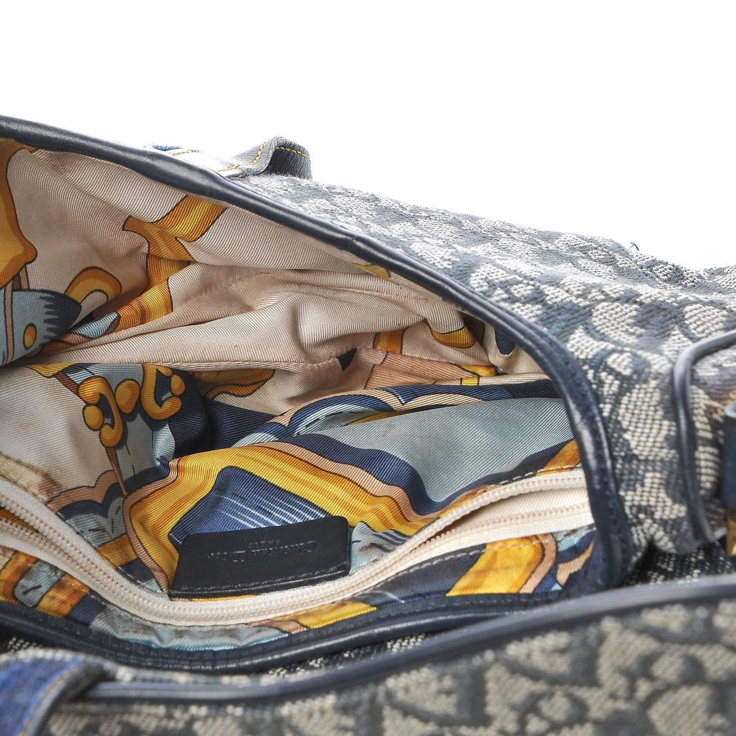 Christian Dior Monogram Saddle Bag Blue 5 of 8