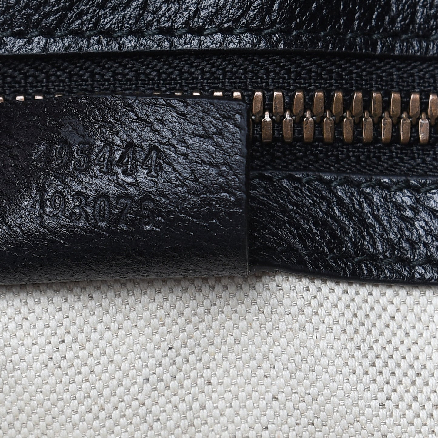 Grained Calfskin Bee Star Vertical Tote Black