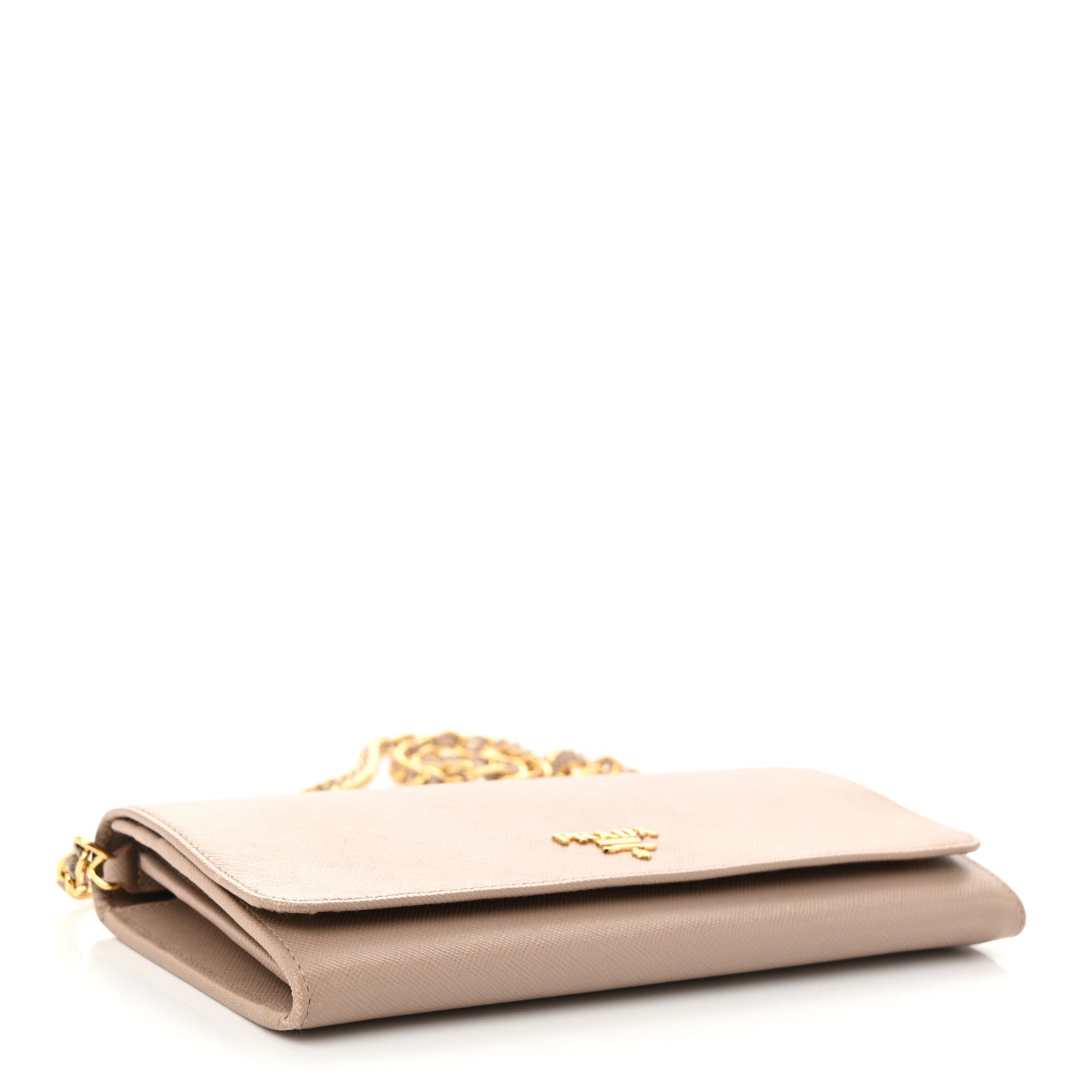 Prada Saffiano Metal Oro Chain Wallet Cammeo 4 of 10