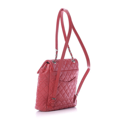 Chanel Lambskin Quilted Small Urban Spirit Backpack Red 2 of 10