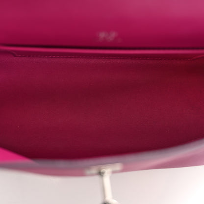 Hermes Swift Kelly Pochette Clutch Rose Pourpre 5 of 9