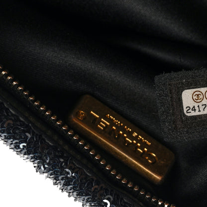 Chanel Sequin Do Not Disturb Minaudiere Clutch Black Gold 7 of 7
