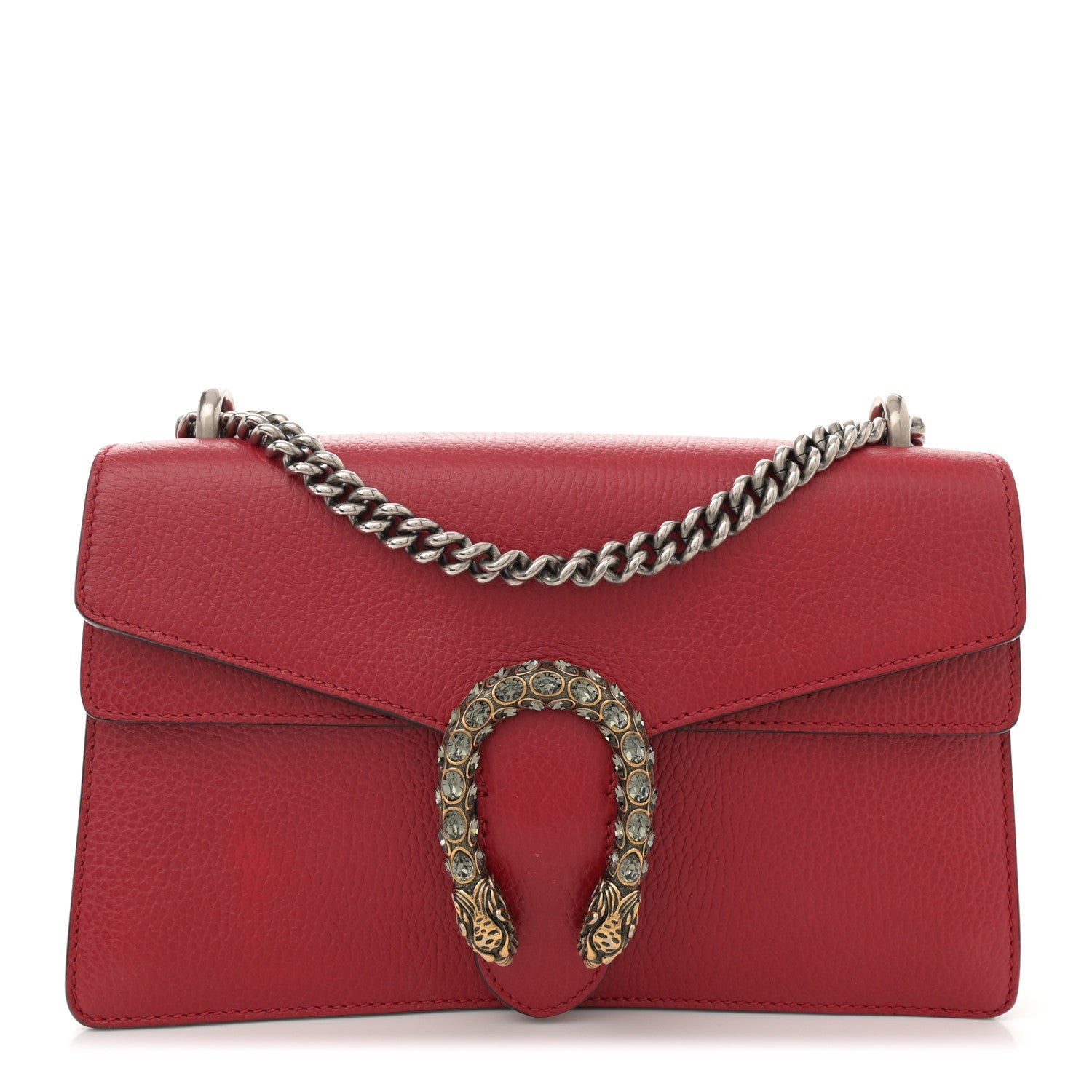 Gucci Dollar Calfskin Swarovski Crystal Small Dionysus Shoulder Bag Hibiscus Red 1 of 7