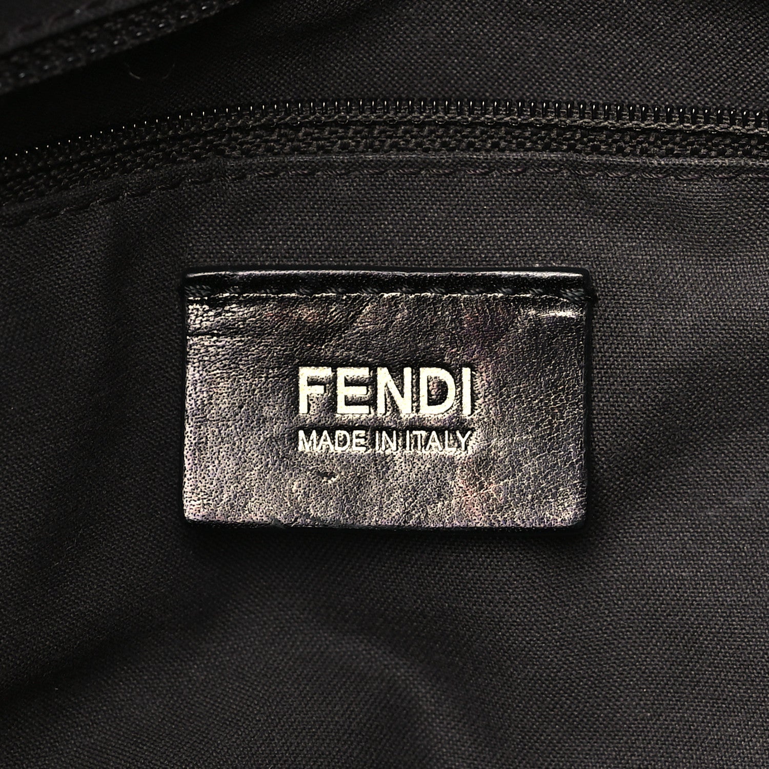 Fendi Crinkled Lambskin Mia Shoulder Flap Black 6 of 11