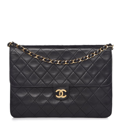 Chanel Lambskin Quilted Medium Single Flap Black 1 of 8