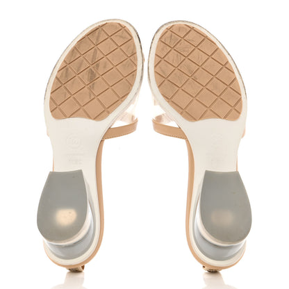 Chanel Lambskin PVC Mule 38.5 Transparent Beige 6 of 13