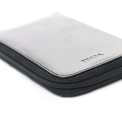 Prada Spazzolato Zip Around Agenda Holder Black 7 of 9