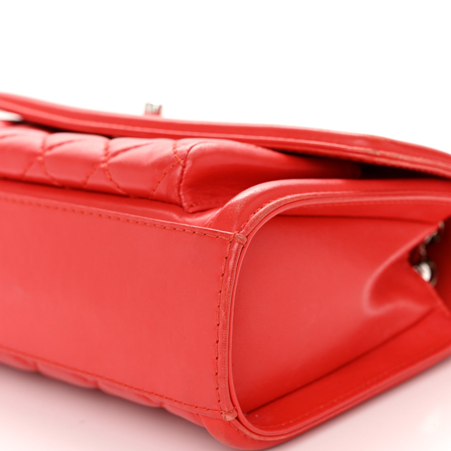 Chanel Lambskin Quilted Small Geometric Flap Red 10 of 14