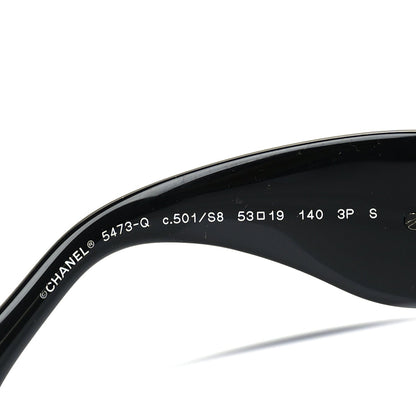 Chanel Acetate Calfskin Polarized Square Sunglasses 5473-Q  Black 5 of 6