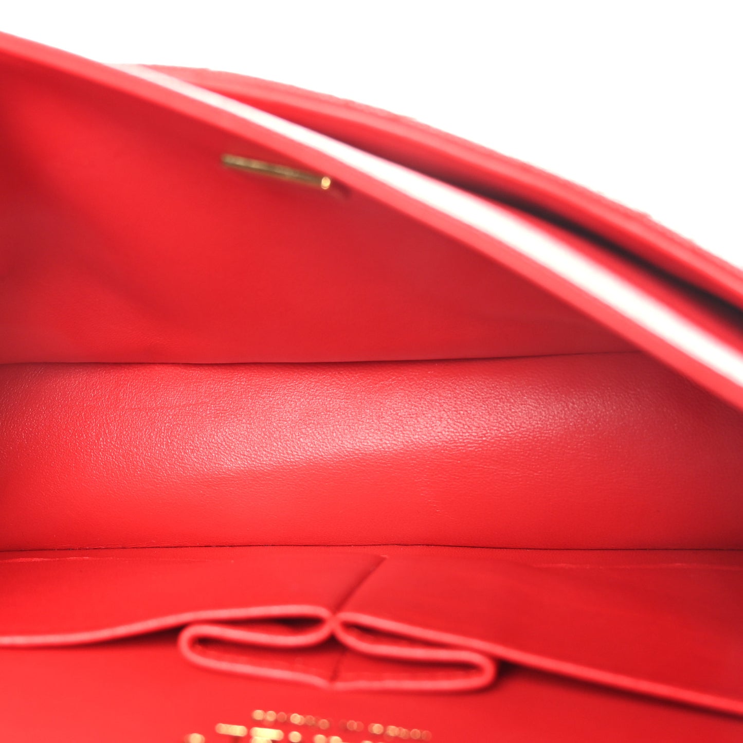 Caviar Quilted Medium Double Flap Red