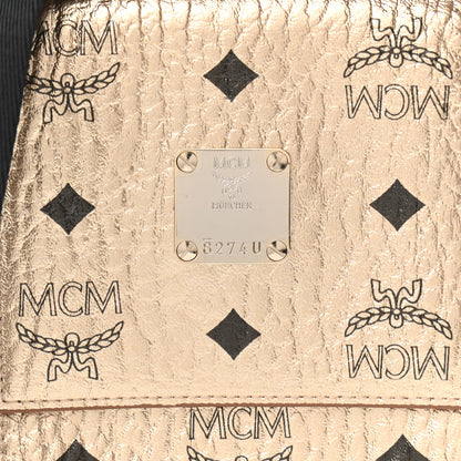 MCM Visetos Crossbody Phone Case Gold 7 of 10