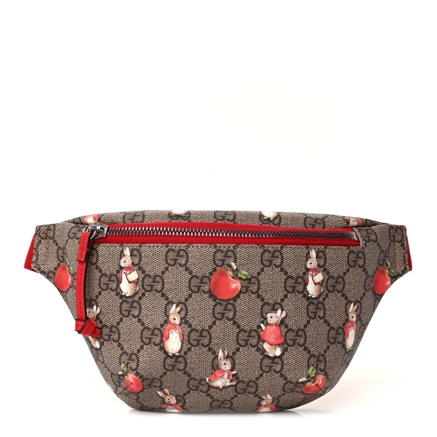 X PETER RABBIT GG Supreme Monogram Rabbit Print Childrens Belt Bag Beige Ebony Red