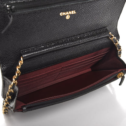 Chanel Caviar Quilted Wallet On Chain WOC Black 5 of 9