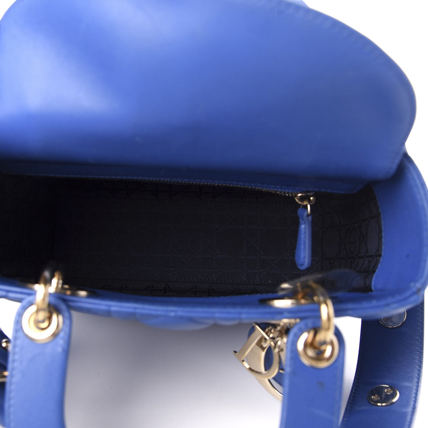 Lambskin Cannage Small My ABCDior Lady Dior Blue