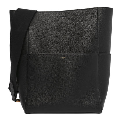 Celine Soft Grained Calfskin Sangle Bucket Bag Black 1 of 9
