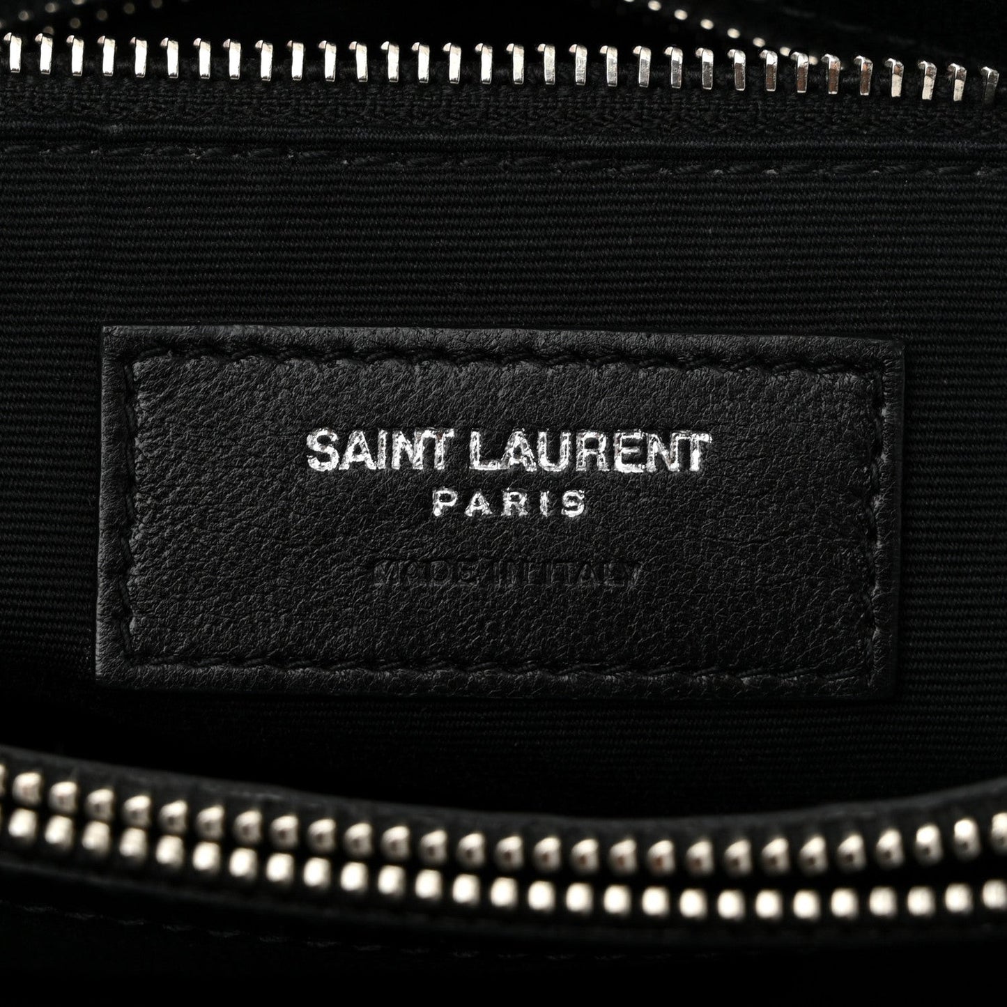 Calfskin Y Quilted Monogram Medium Loulou Chain Satchel Black
