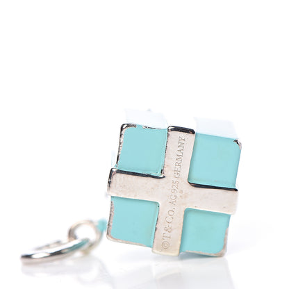 Tiffany Sterling Silver Enamel Gift Box Charm Blue 3 of 3