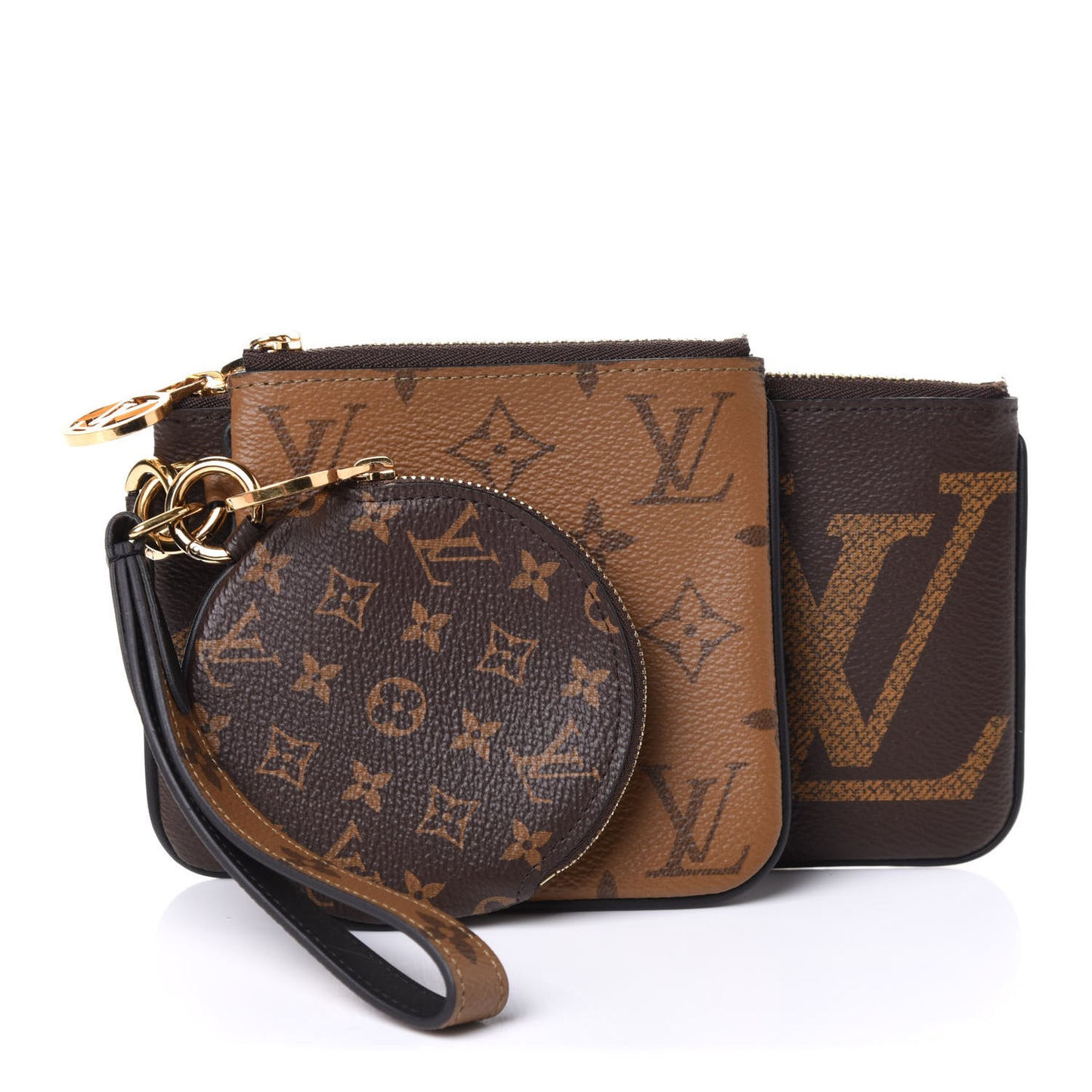 Reverse Monogram Giant Trio Pouch