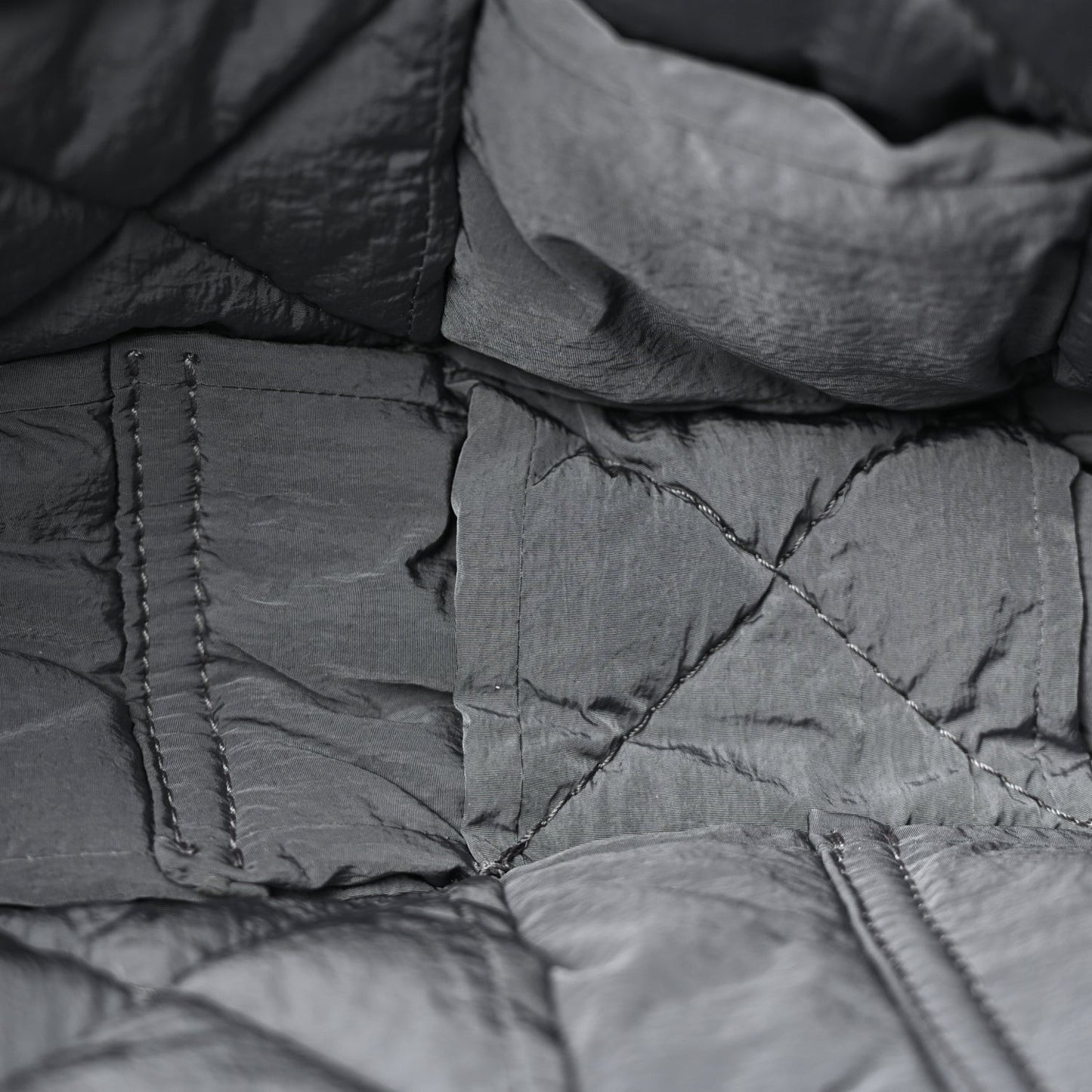 Nylon Intrecciato Padded Tech Cassette Bag Dark Grey