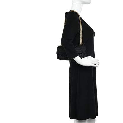 Chanel Satin Coco's Croc 2.55 Reissue East West Flap Black 2 of 12