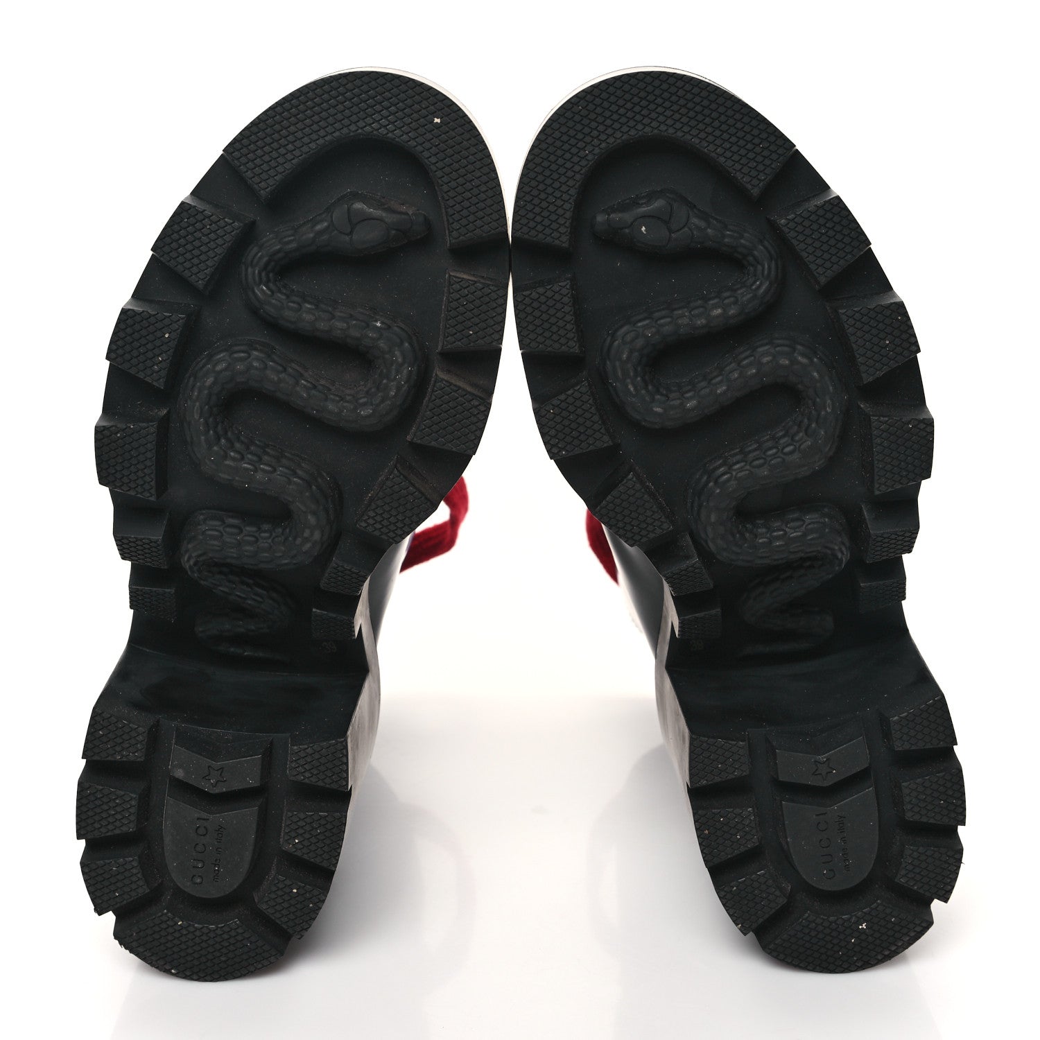 Gucci Magnum Calfskin Pearl Lace Up Combat Ankle Boots 39 Black 5 of 10