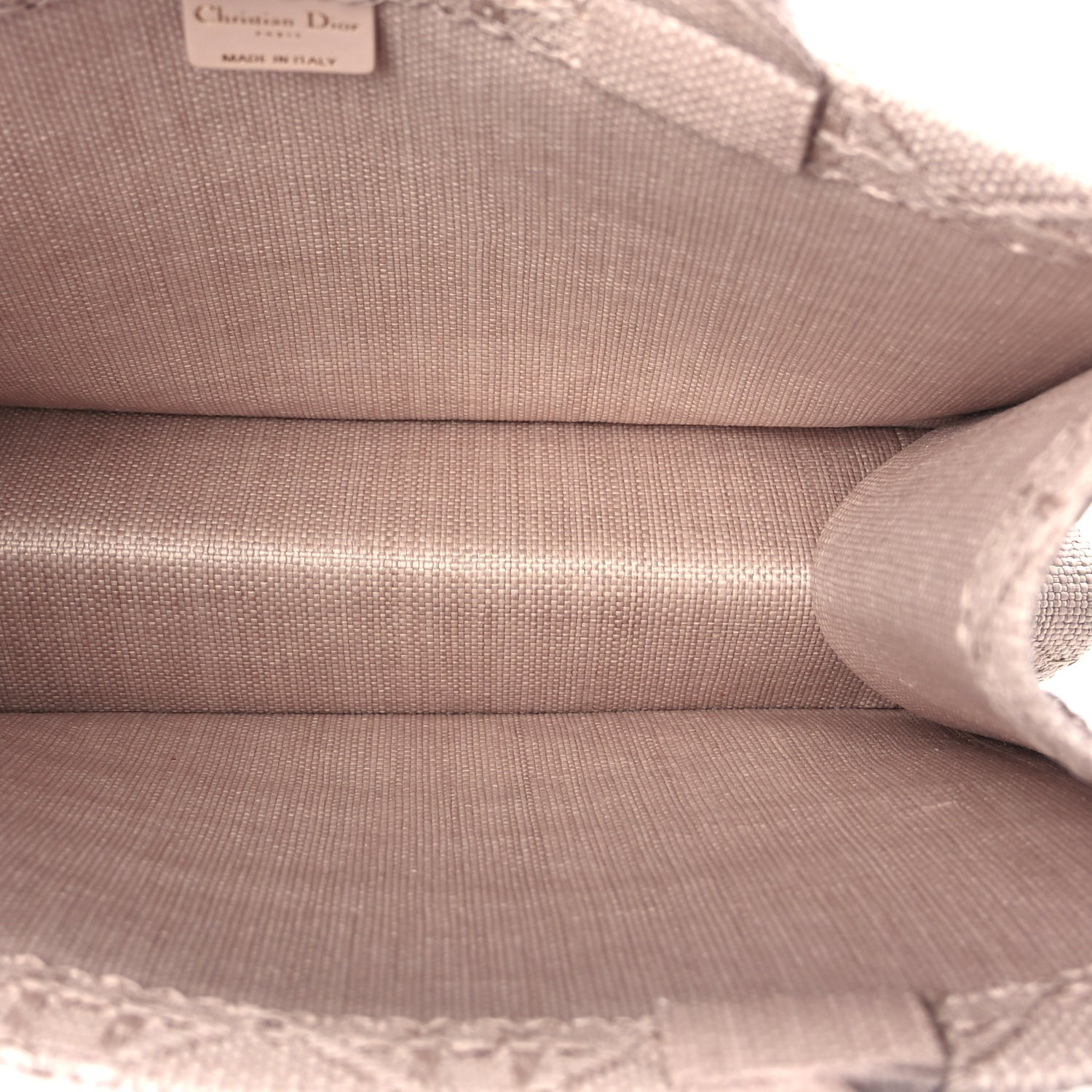 Christian Dior Raffia Cannage Medium Book Tote Sakura Pink 4 of 8