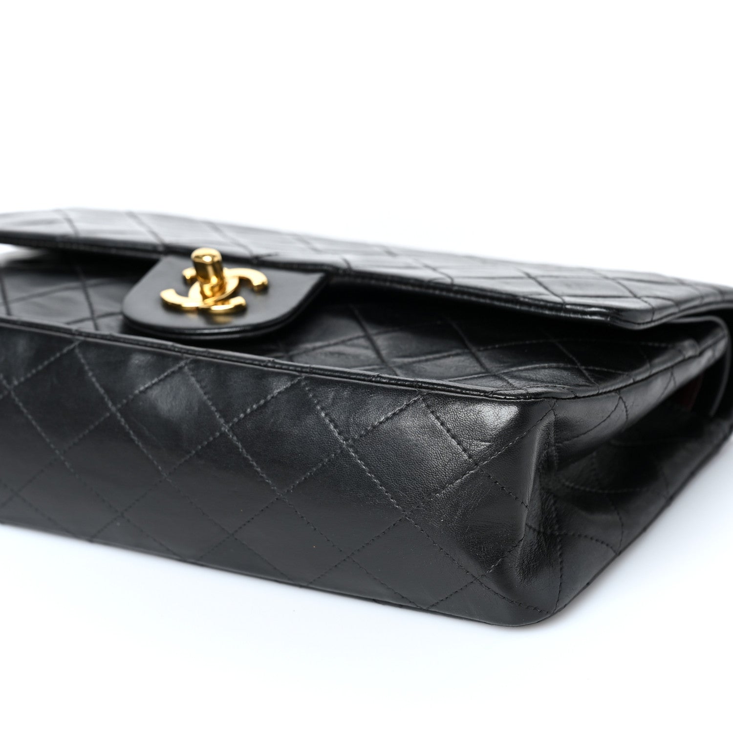 Chanel Lambskin Quilted Medium Double Flap Black 10 of 10